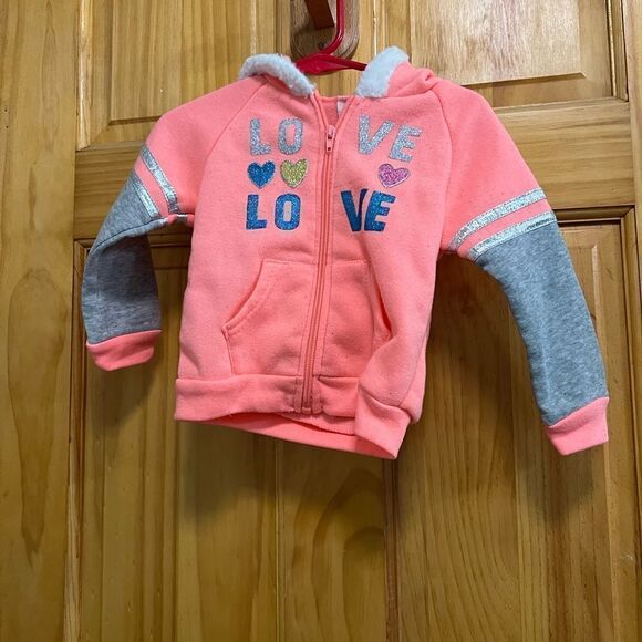 Absolutely adorable Real Love Size 18 mos. Glitter fabric embellished jacket - Picture 1 of 5